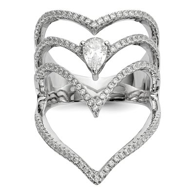 Sterling Silver CZ Pure Fire Ring