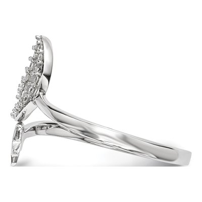 Sterling Silver CZ Moon Star Ring – view 4
