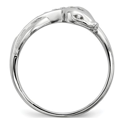 Sterling Silver CZ Snake Ring – view 3