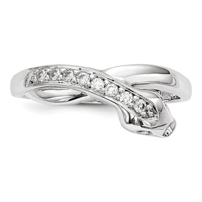 Sterling Silver CZ Snake Ring – view 5