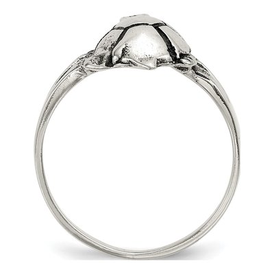 Sterling Silver Antiqued Turtle Ring – view 2