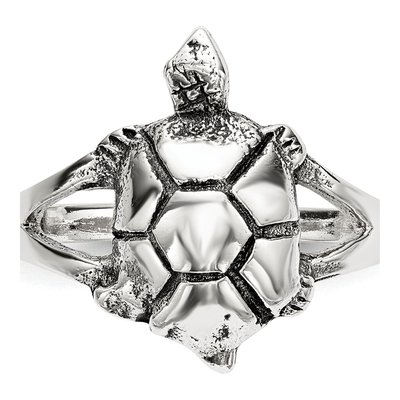 Sterling Silver Antiqued Turtle Ring – view 4
