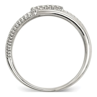 Sterling Silver CZ Tapered Ring – view 3
