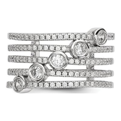 Sterling Silver CZ Pure Fire Ring – view 5