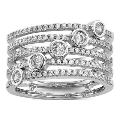 Sterling Silver CZ Pure Fire Ring