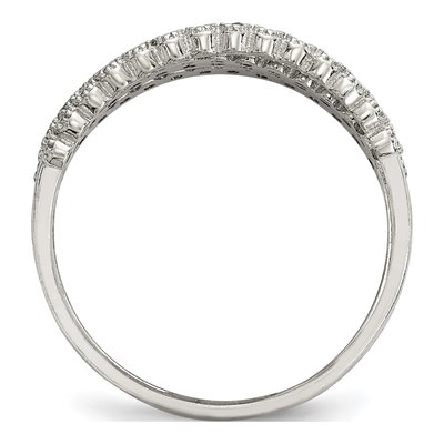 Sterling Silver Stackable Set Of 5 Cz Rings – view 3