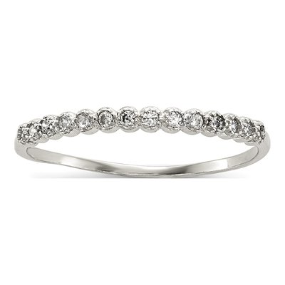 Sterling Silver Stackable Set Of 5 Cz Rings – view 6