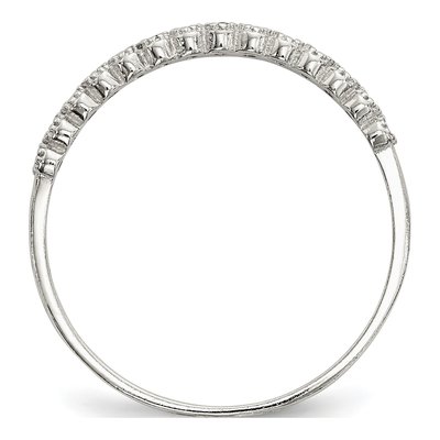Sterling Silver Stackable Set Of 5 Cz Rings – view 7