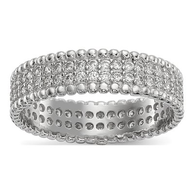 Sterling Silver CZ Pave Ring