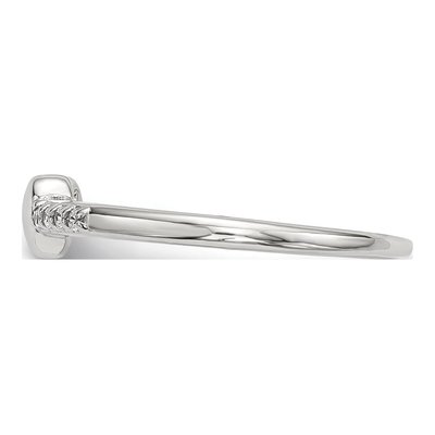 Sterling Silver CZ Heart Ring – view 4