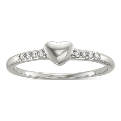 Sterling Silver CZ Heart Ring