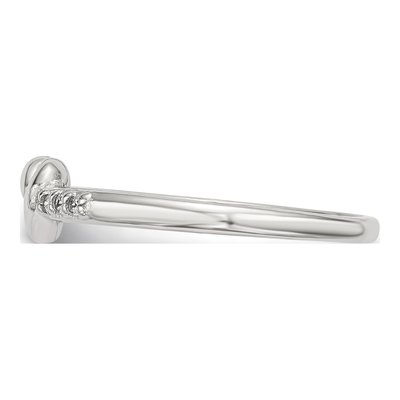 Sterling Silver CZ Heart Ring – view 4