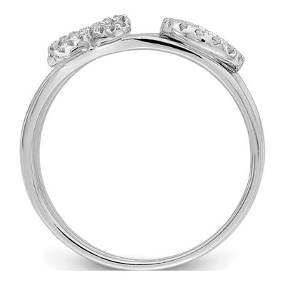Sterling Silver CZ X & O 2-Ring Set – view 2