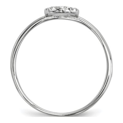 Sterling Silver CZ X & O 2-Ring Set – view 4