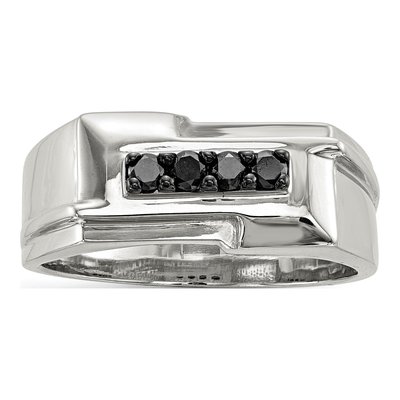 Men's Sterling Silver 0.28 ct tw Diamond Ring