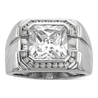 Men's Sterling Silver CZ Ring