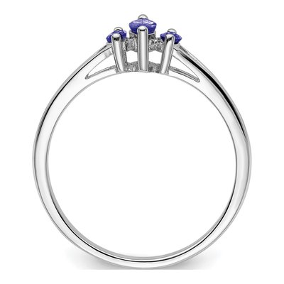 Sterling Silver Tanzanite 3-Stone Ring – view 3