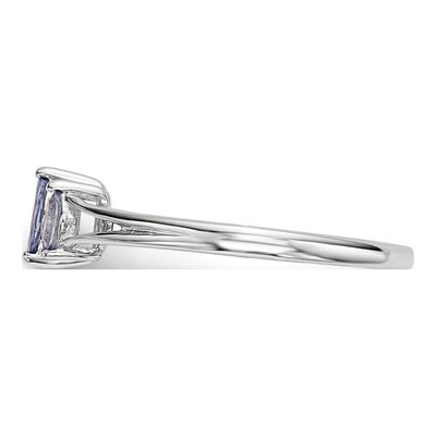 Sterling Silver Tanzanite 3-Stone Ring – view 4