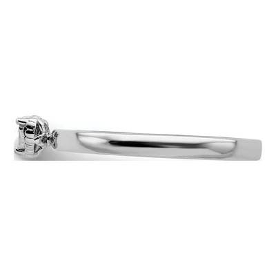Sterling Silver Diamond Heart Ring – view 4