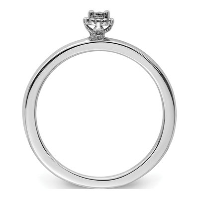 Sterling Silver Diamond Ring – view 3