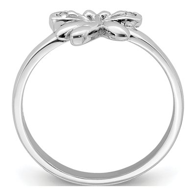 Sterling Silver CZ Girls' Dragonfly Ring – view 3