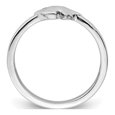 Sterling Silver CZ Girls' Fish Ring – view 2