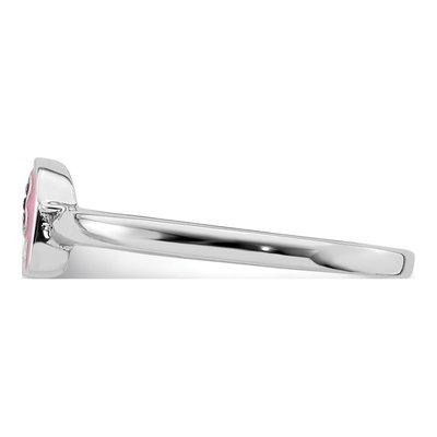 Sterling Silver Kids' Pink Enamel Elephant Ring – view 5
