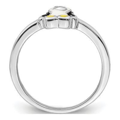 Sterling Silver Girls' Enameled Penguin Ring – view 3