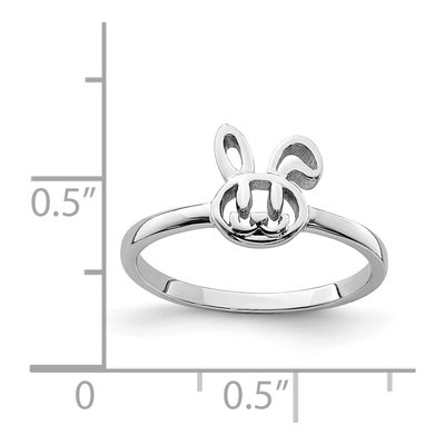 Sterling Silver Kids' Bunny Ring – view 4