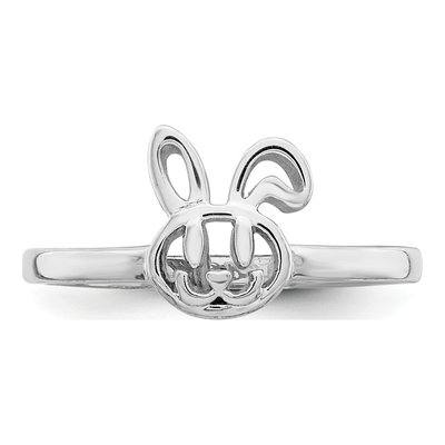Sterling Silver Kids' Bunny Ring – view 6