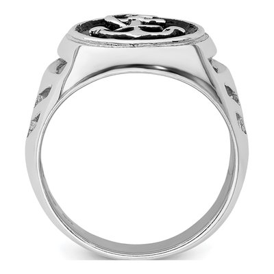 Men's Sterling Silver Anchor Ring – view 3