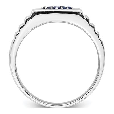Men's Sterling Silver Sapphire Ring – view 3