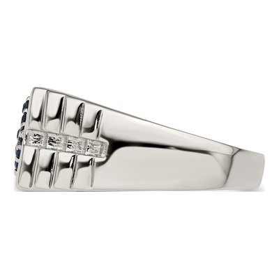 Men's Sterling Silver Sapphire Ring – view 4