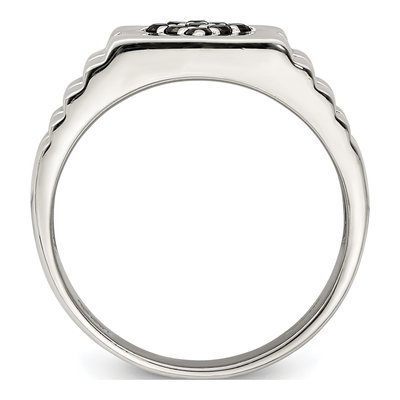 Men's Sterling Silver Onyx Ring – view 3