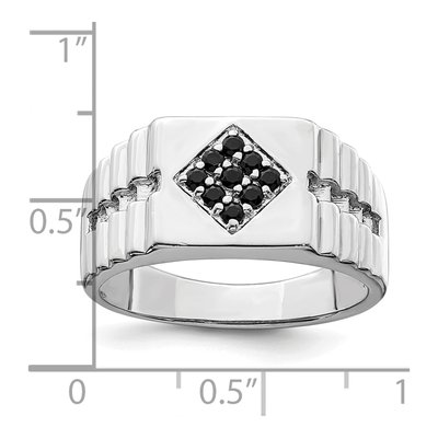 Men's Sterling Silver Onyx Ring – view 4