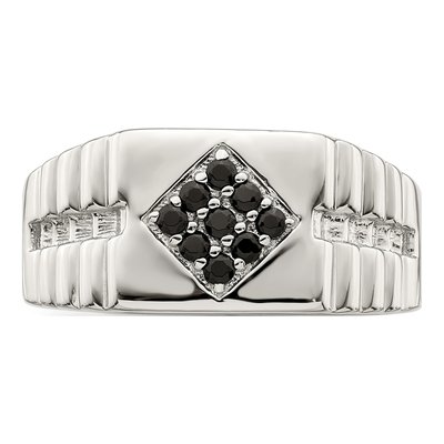 Men's Sterling Silver Onyx Ring – view 6