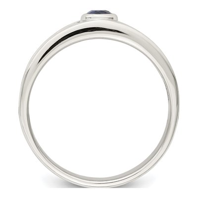 Men's Sterling Silver Sapphire Ring – view 3