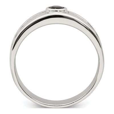 Men's Sterling Silver Onyx Ring – view 3