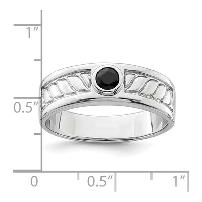 Men's Sterling Silver Onyx Ring – view 4