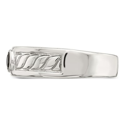 Men's Sterling Silver Onyx Ring – view 5