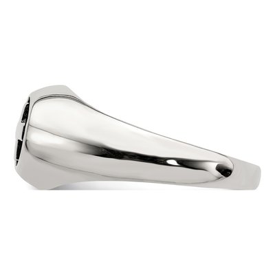 Men's Sterling Silver Antiqued Cross Ring – view 4