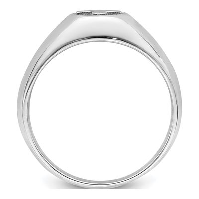 Men's Sterling Silver Antiqued Cross Ring – view 3