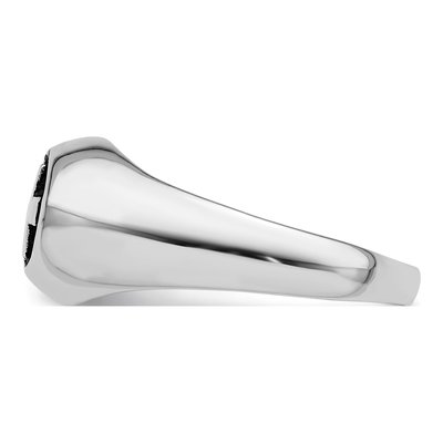 Men's Sterling Silver Antiqued Cross Ring – view 4