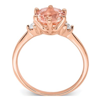 Rose Gold-Plated Sterling Silver Crystal & CZ Ring – view 3