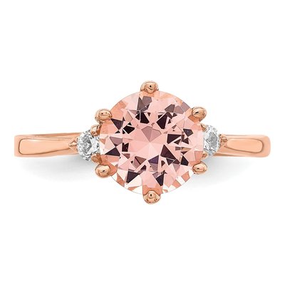 Rose Gold-Plated Sterling Silver Crystal & CZ Ring – view 5