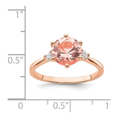Rose Gold-Plated Sterling Silver Crystal & CZ Ring – view 6