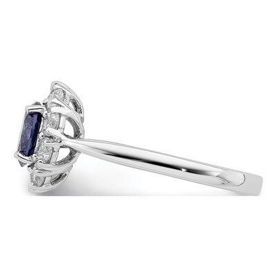 Sterling Silver CZ Halo Ring – view 4