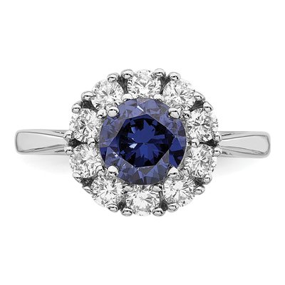 Sterling Silver CZ Halo Ring – view 5