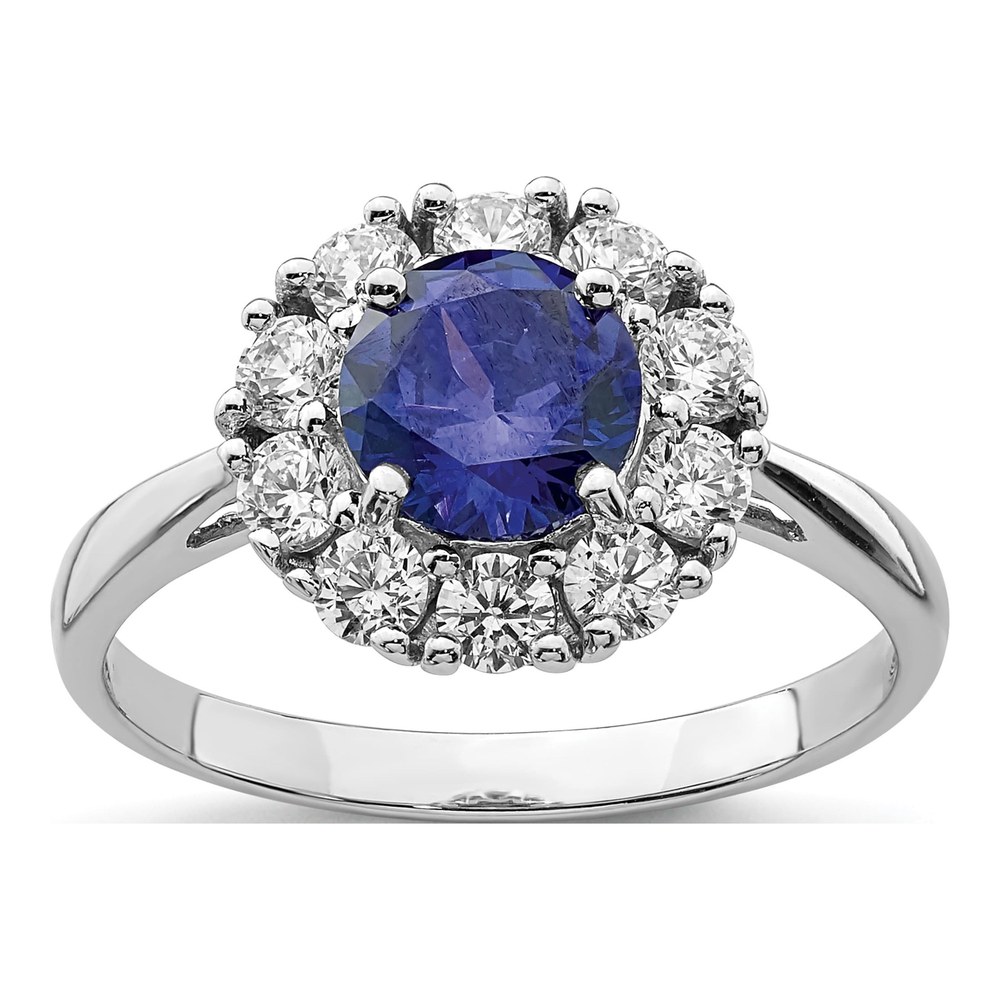 Sterling Silver CZ Halo Ring
