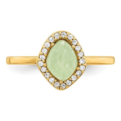 Gold-Plated Sterling Silver CZ Ring – view 4